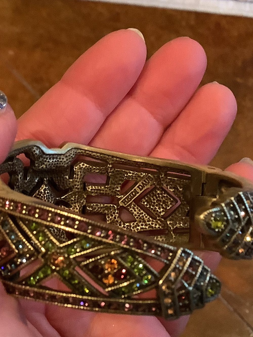 Heidi Daus Spectacular Multicolor Swarovski Crystal Art Deco Bracelet. NIB - Picture 4 of 9
